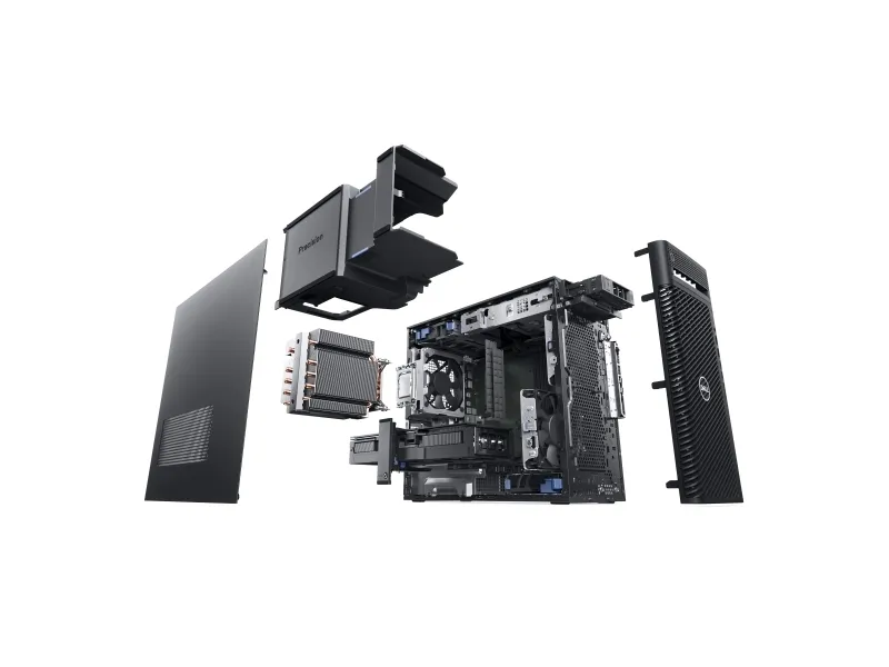 Dell Precision 3680 - Præstationstårn 1 x Core i7 i7-14700K / op til 5.6 GHz - vPro Enterprise - RAM 32 GB - SSD 1 TB - NVMe - UHD Graphics 770 - Gigabit Ethernet - Win 11 Pro - skærm: ingen - sort, sort (tastatur) - BTS - med 3 års Basic Onsite Serv