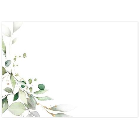 COLLECTION EUCALYPTUS, Paquet de 20 enveloppes imprimées Pollen 114x162mm 120g/m2 - Vert 2 - Vert