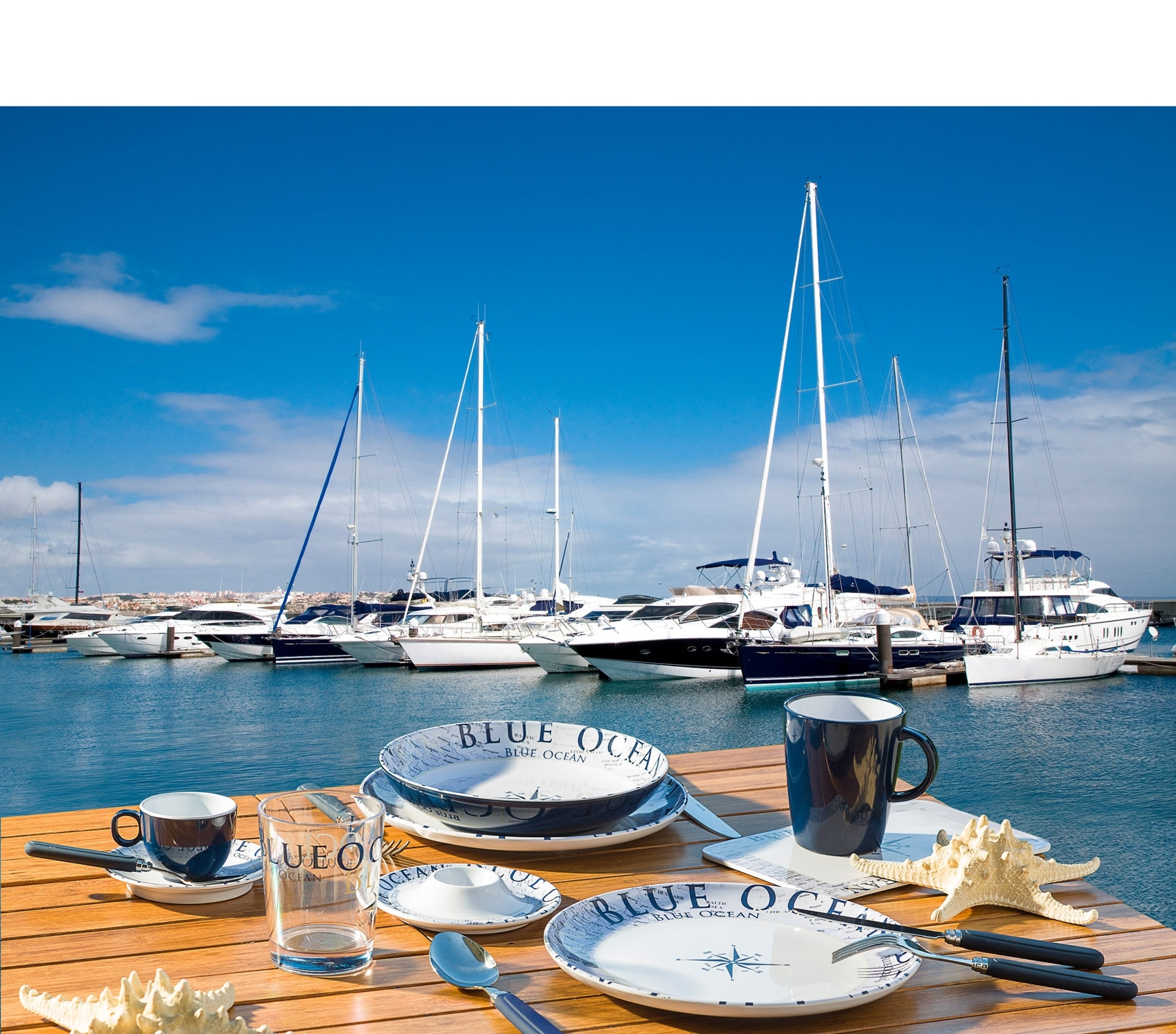 Brunner Blue Ocean Salatbesteck 2 teilig dunkelblau