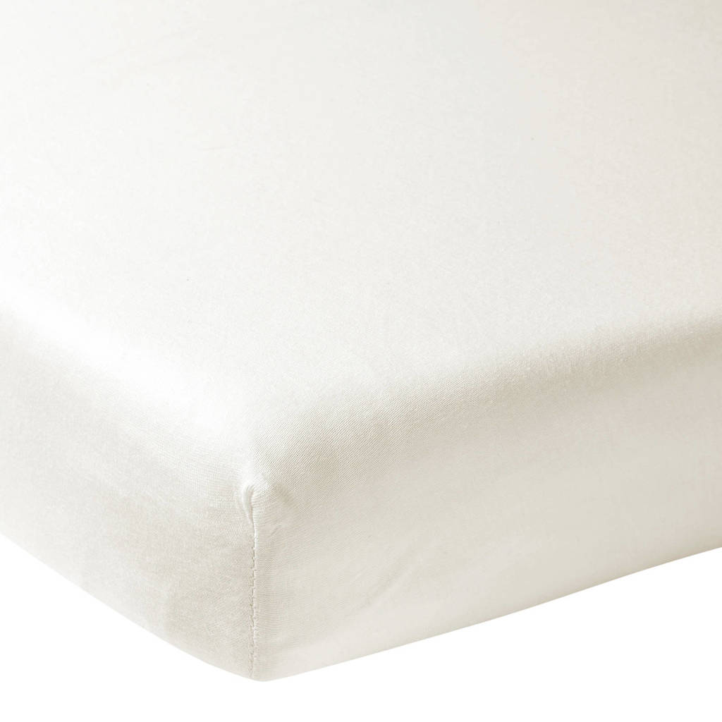 jersey hoeslaken boxmatras 75x95 cm offwhite