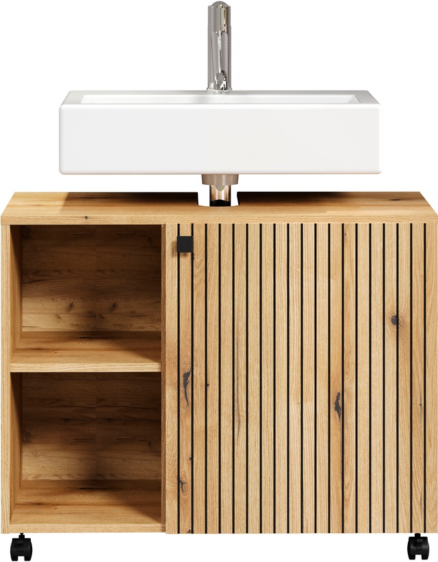 welltime Waschbeckenunterschrank »Amrum« 1 Stk. tlg. Waschtisch auf Rollen - (B/T/H) wahlweise 60-80/42/64 cm
