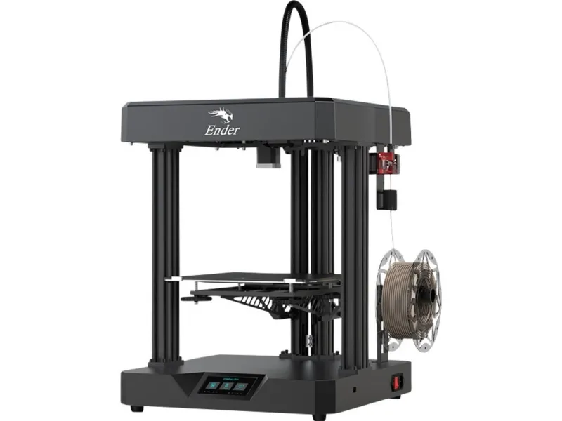 Creality 3D-printerkit inkl. software Simplify3D, dobbelt dysesystem (enkelt ekstruder), bog inkluderet, opvarmelig printbed (Ender-7)