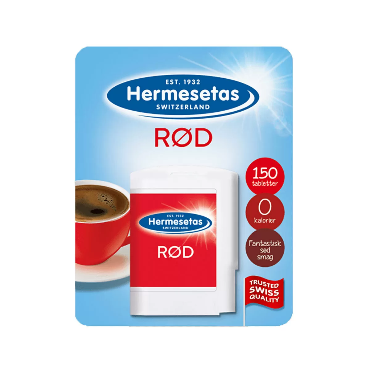 Hermesetas Rød - 650 stk.
