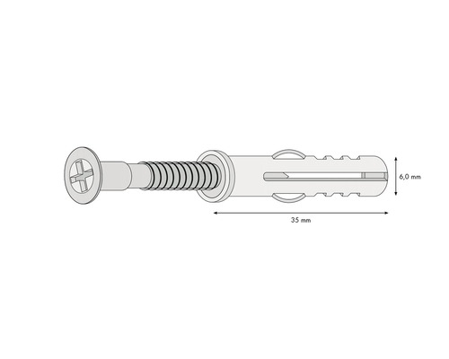 Knauf draaibare deuvel K 6/35 Verpakking = 50 stuks