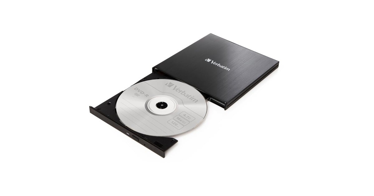 VerbatimExterne slimline CD-DVD brander externe dvd-brander  (USB-C)