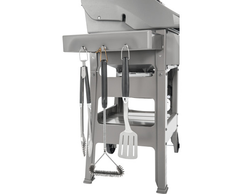 Weber Spirit II E-210 GBS gasbarbecue, grijs/zilver, 2 roestvrijstalen branders, 7,7 kW, grilloppervlak van 51 x 46 cm, compatibel met iGrill 3 (compatibel met GBS-grillroosters), geëmailleerde deksel, inclusief GBS-grillrooster, dekselthermometer en
