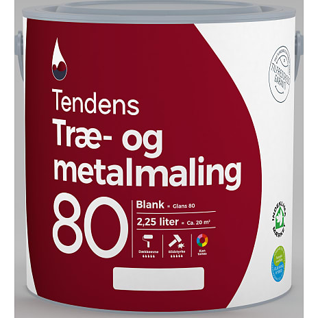 Tendens træ- og metalmaling blank 80 2.25 liter