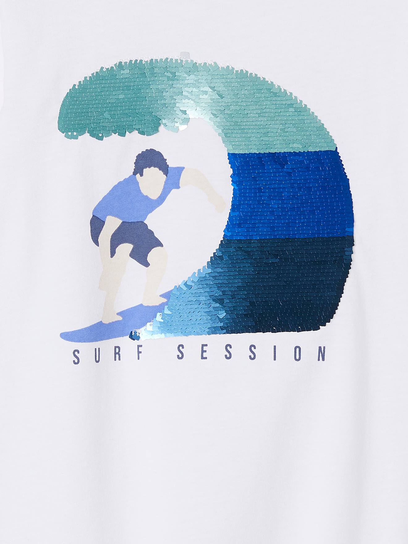 Camiseta de lantejoulas para meninos, cinza mesclado