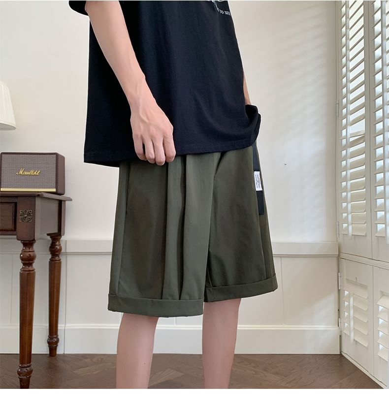 Nightbell - Hoge taille effen shorts