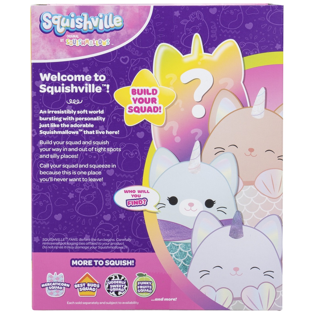 Squishville von Original Squishmallows, 4er-Pack – Mercaticorn-Trupp