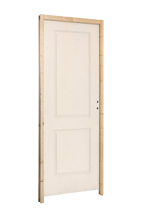 Bloc-porte Camargue blanc lisse H.204 x l.83 cm, poussant gauche