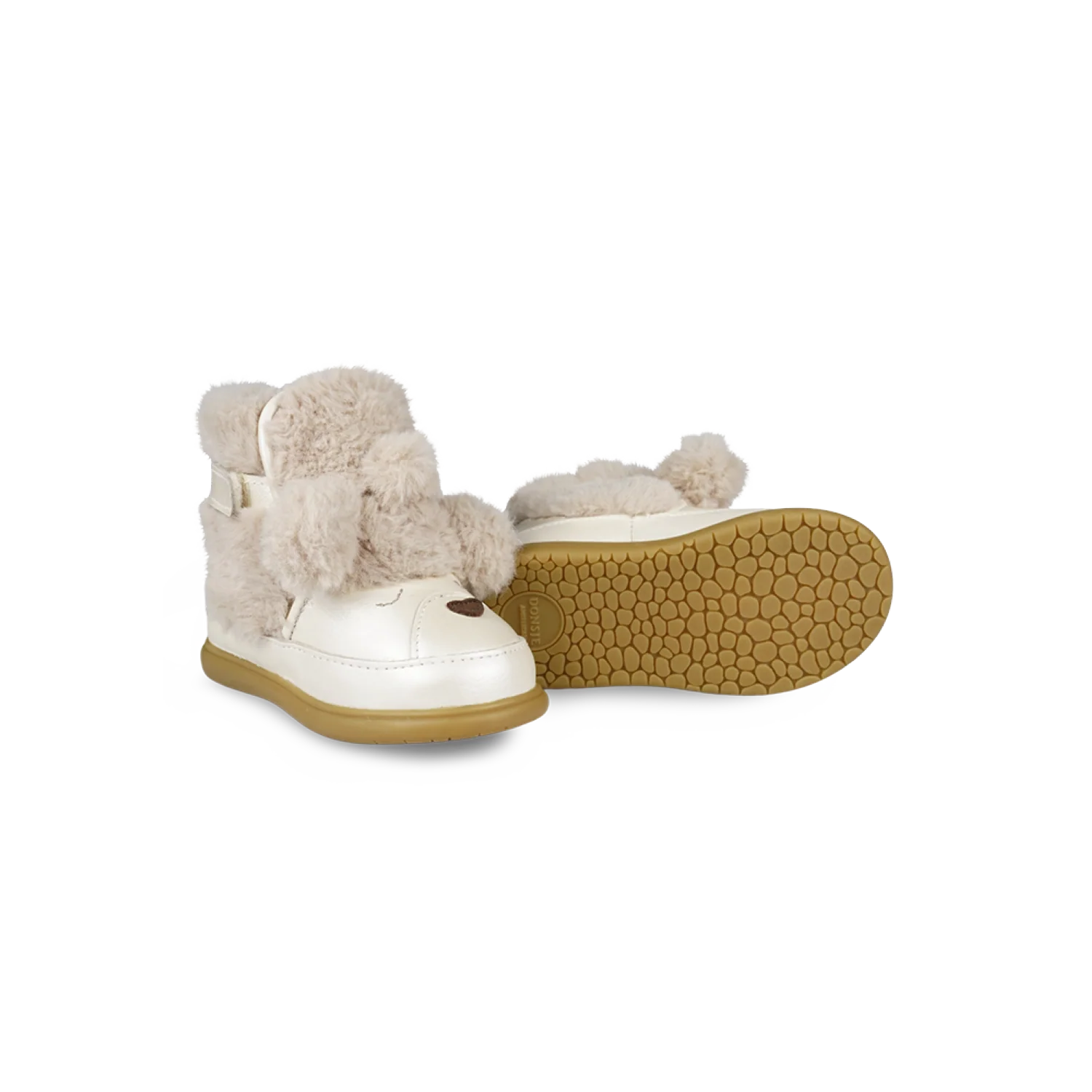 Dubu Exclusive Shoes | Poodle | Off White Metallic Leather