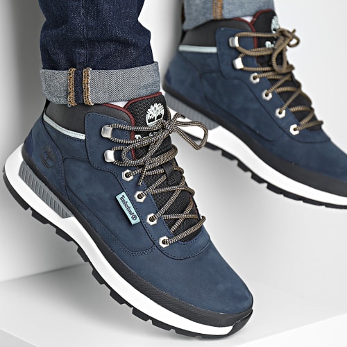 Boots Field Trekker Mid A652Z Navy Nubuck Black