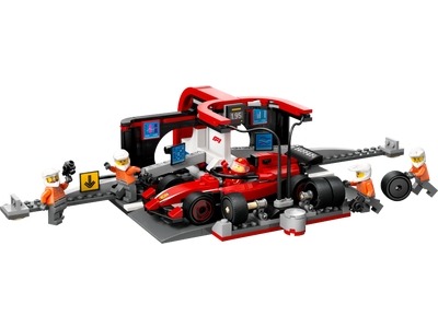LEGO F1® pitstop en pitcrew met Ferrari auto (60443)