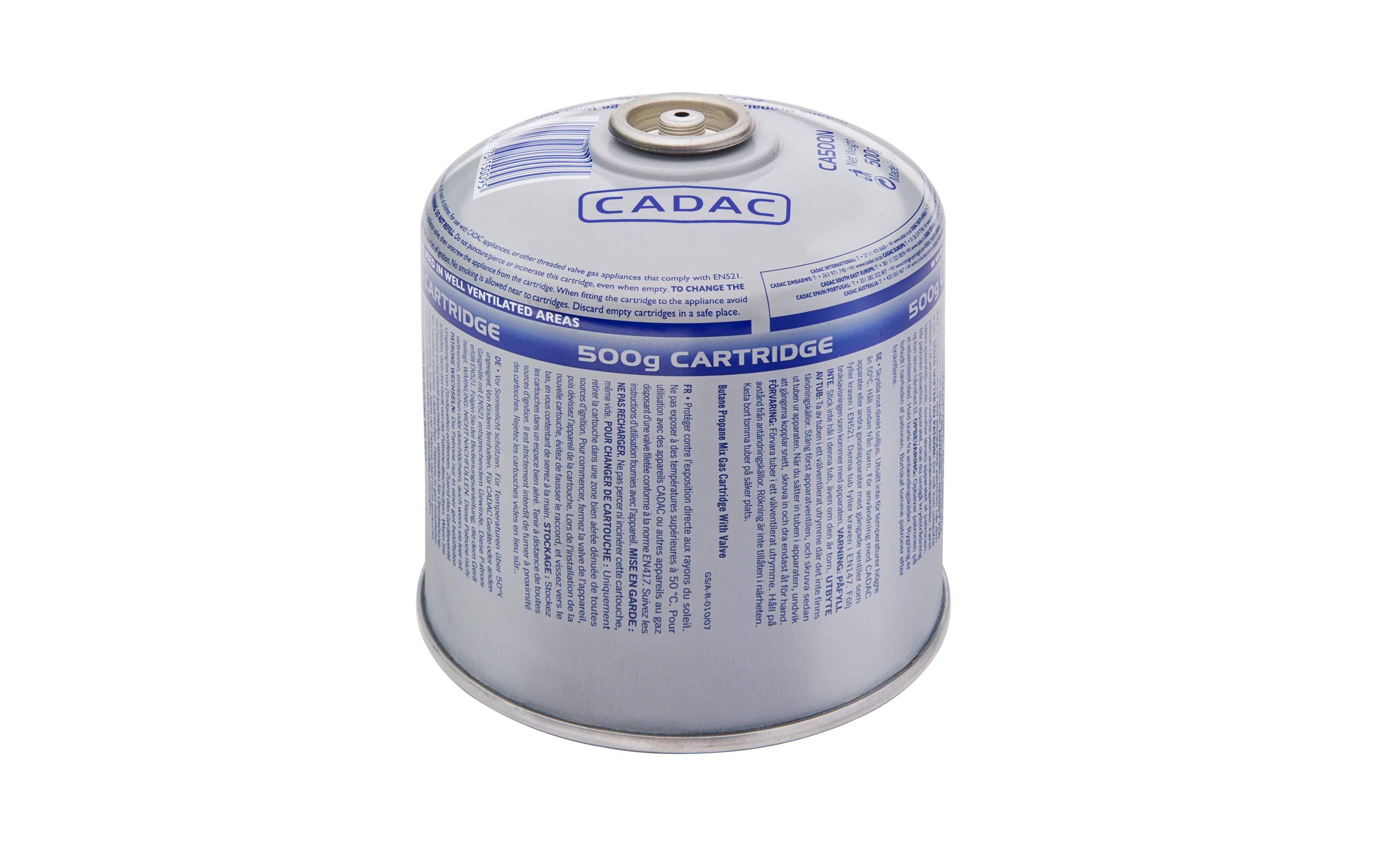 Gaskartusche Gas Cartridge 500 g Threaded ValveVentilkartusche