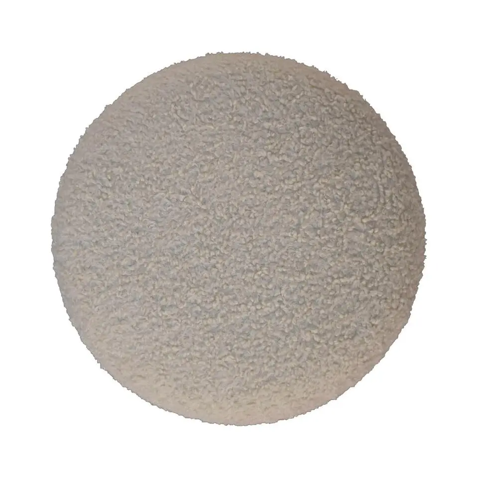 Bekleed Boucle Crème Ronde Poef