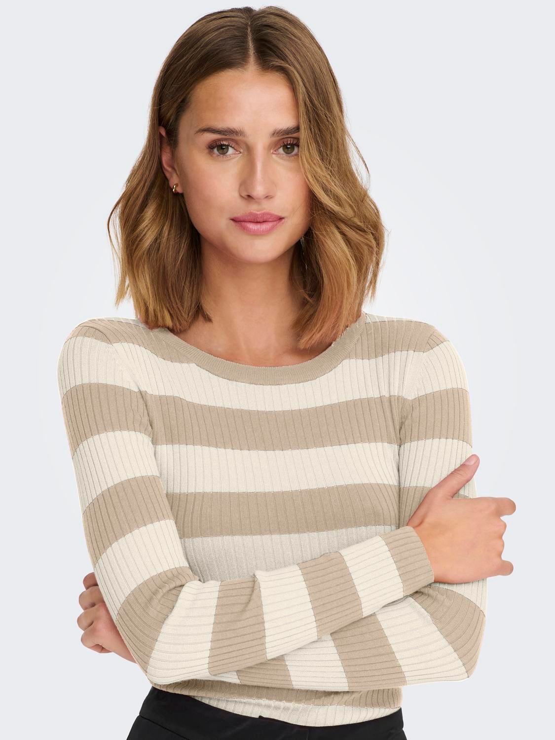 JDYPLUM Strickpullover Humus