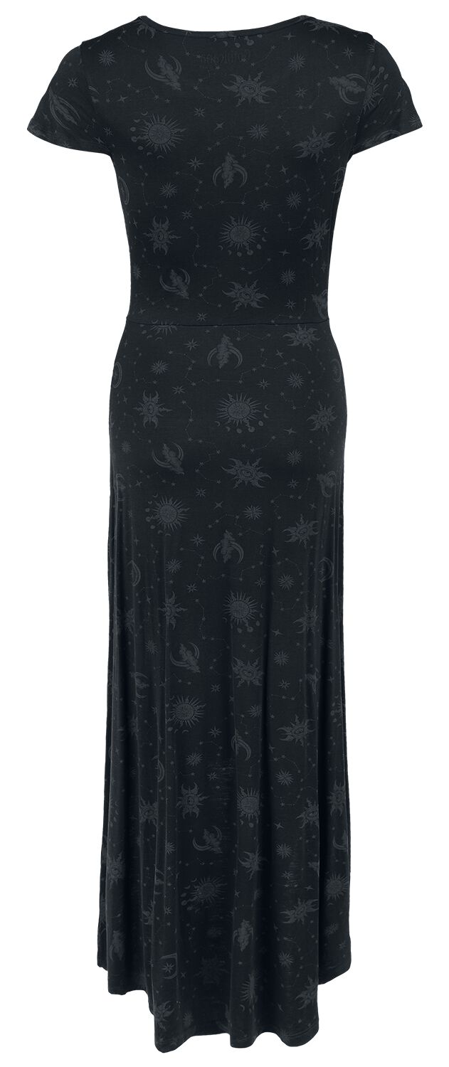 Robe Imprimé Intégral Lune & Étoiles | Gothicana by EMP Robe longue