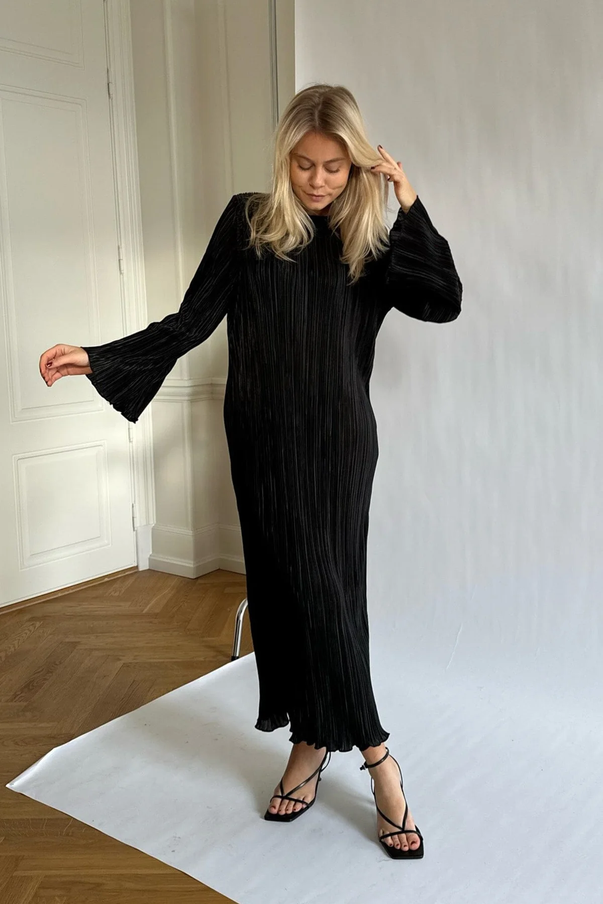 BYIC Kellyic Long Plissé Dress black