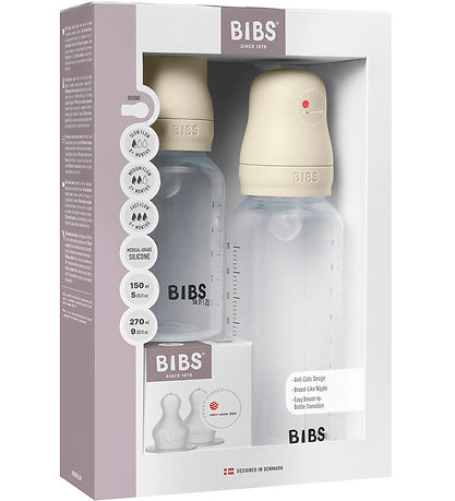 BIBS Babyflaschen-Set - Grow Ente Durchfluss - Silikon - 150 ml/