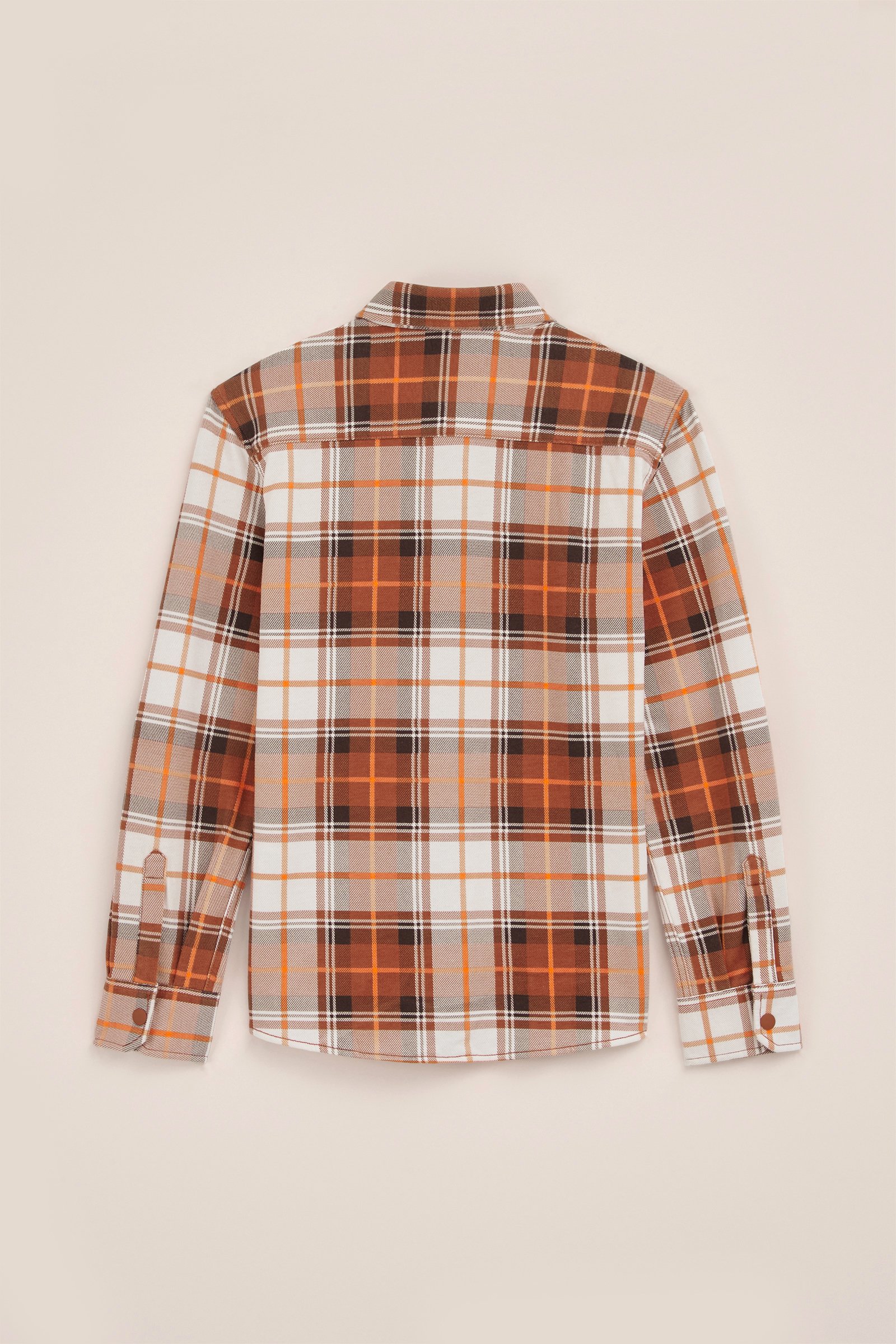 Jongens geprint katoenen overhemd met stretch Blue Ridge Oranje