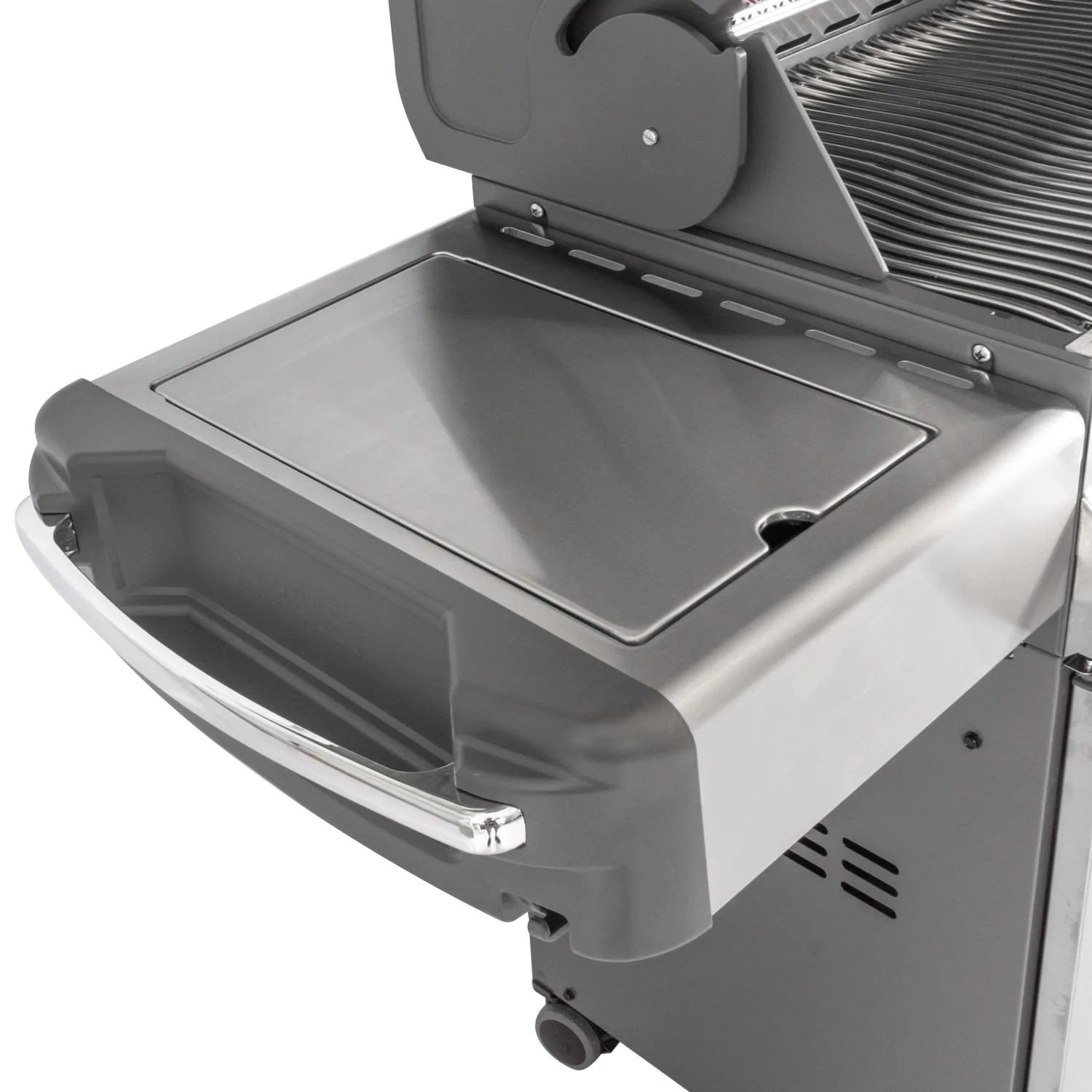 Churrasqueira a gás propano Napoleon Prestige 500 com queimador traseiro infravermelho, queimador lateral infravermelho e kit para rotisserie - P500RSIBPSS-3