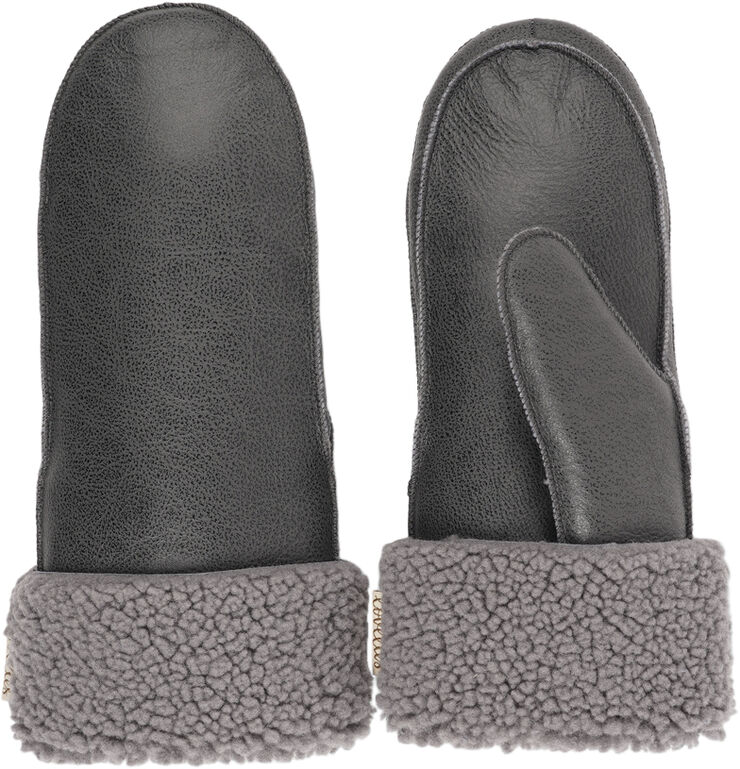 Lovelies VINSON - MITTENS - DOUBLE FACED SHEARLING Dark grey