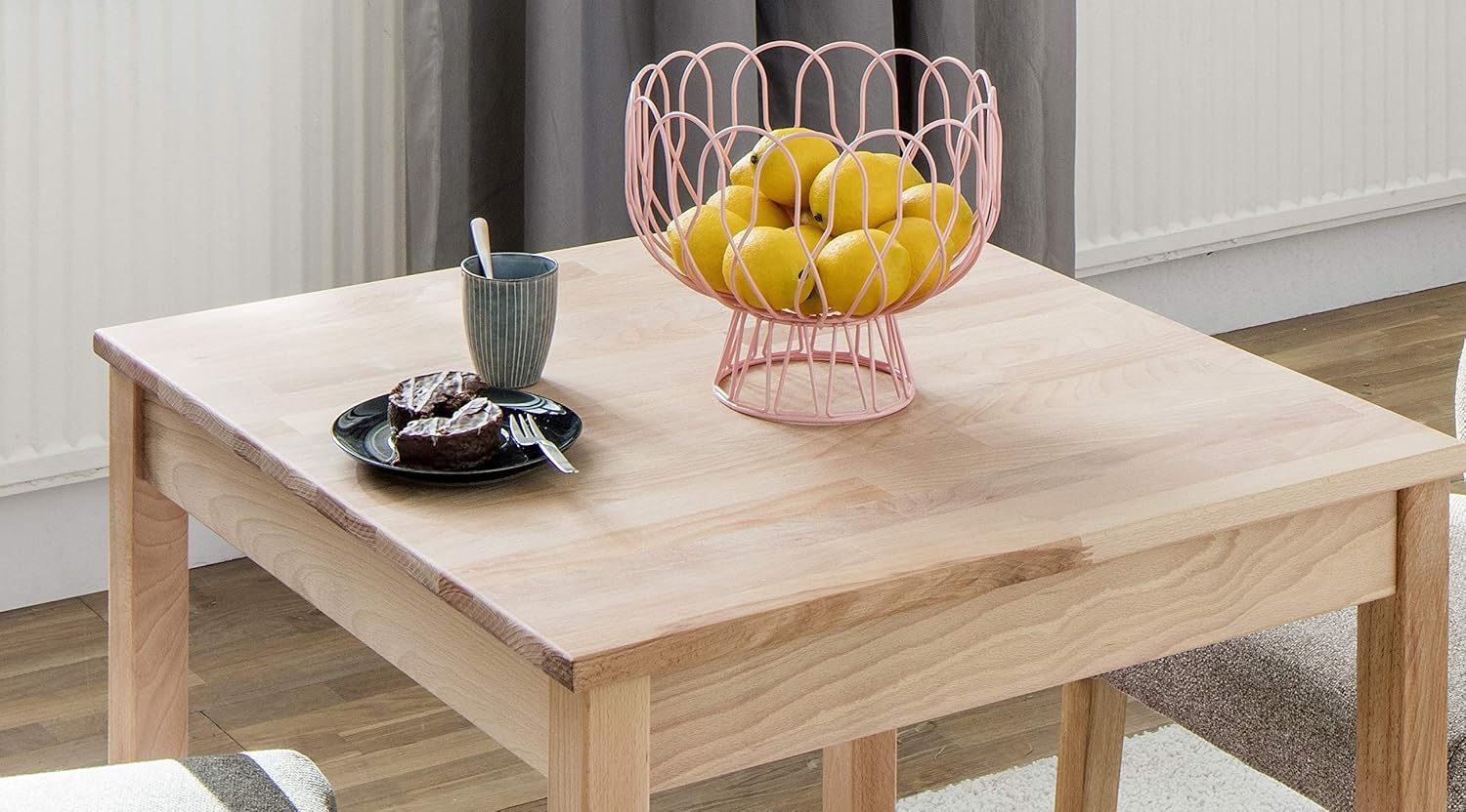 Robas Lund Tisch Esszimmertisch Massivholz Kernbuche, Alfons BxHxT 70 x 76 x 70 cm, Natur