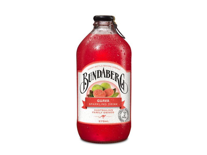 Bundaberg Soft-Drinks Guava 4 x 375 ml Kohlensäurehaltiges Erfrischungsgetränk mit Guavengeschmack