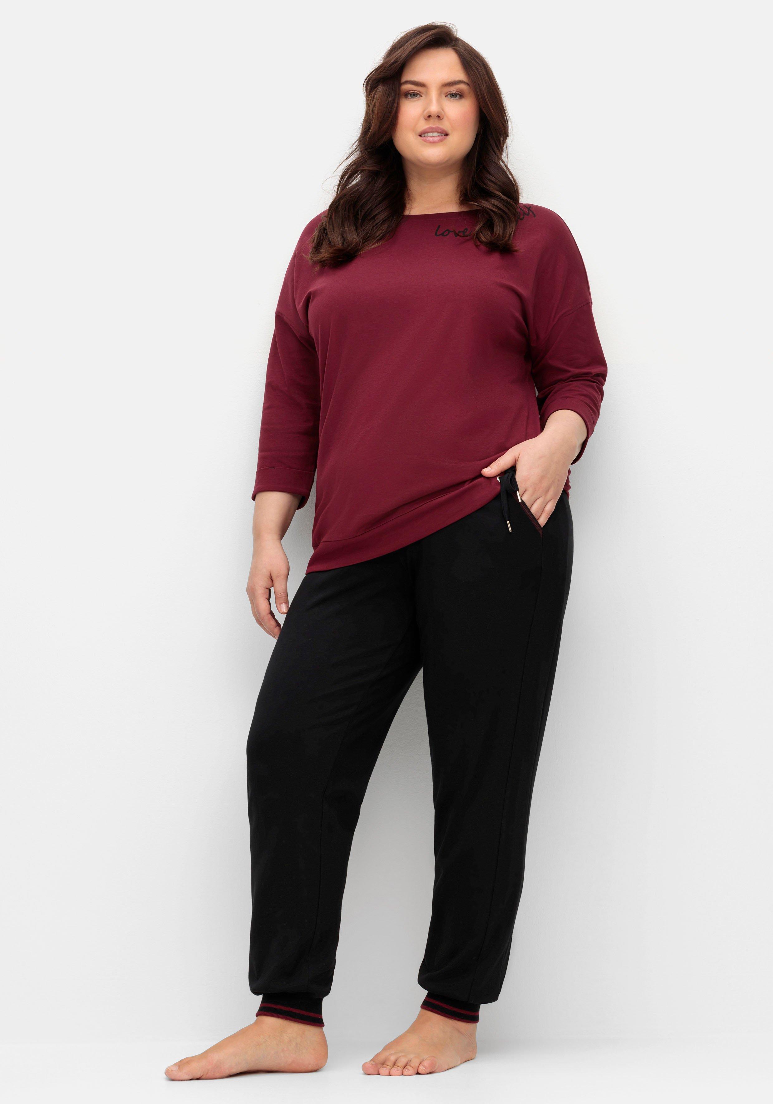 Jogginghose mit Bindeband und Kontrastdetails