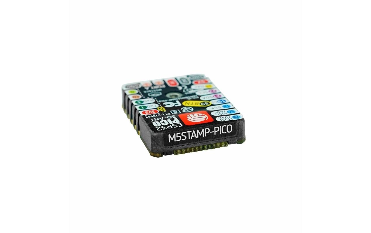 Entwicklerboard M5Stamp Pico Mate mit Pin HeadersUltra kompaktes Entwicklerboard mit Xtensa 32-Bit LX6 Prozessor