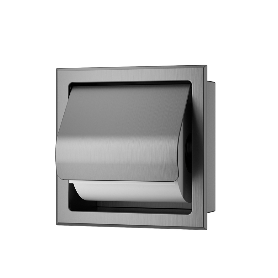 Mueller Mokri inbouw toiletrolhouder met klep gunmetal