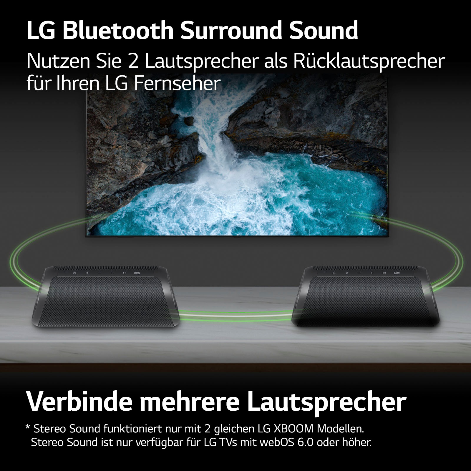 LG Lautsprecher »XBOOM Go DXG5« 1.0 (Bluetooth App-Steuerung | Bassregelung | Beleuchtungseffekte | Equalizer | Multipoint Anbindung | Sprachsteuerung | Wireless Party Connect 20 W)