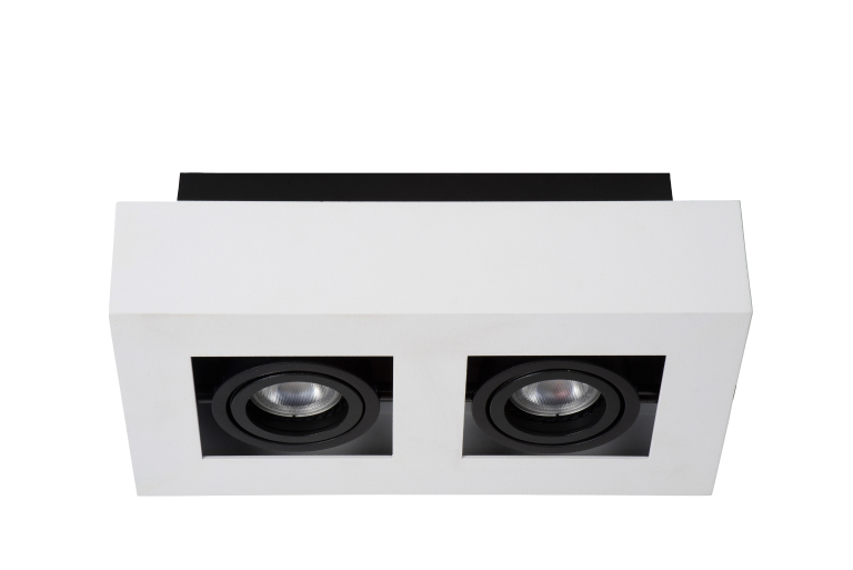 Lucide Xirax 2 spot dim to warm zwart