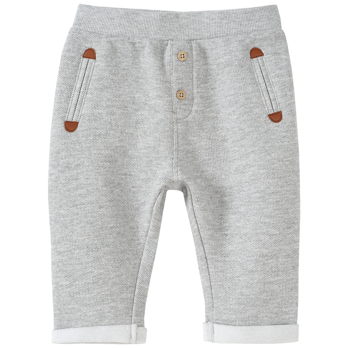 Topomini Baby Jogginghose aus strukturiertem Material grau