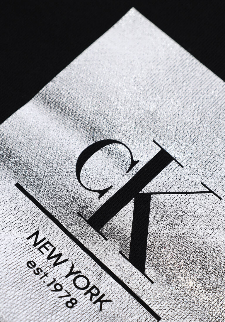 CALVIN KLEIN zwarte calvin klein sweater foil logo future sweatshirt