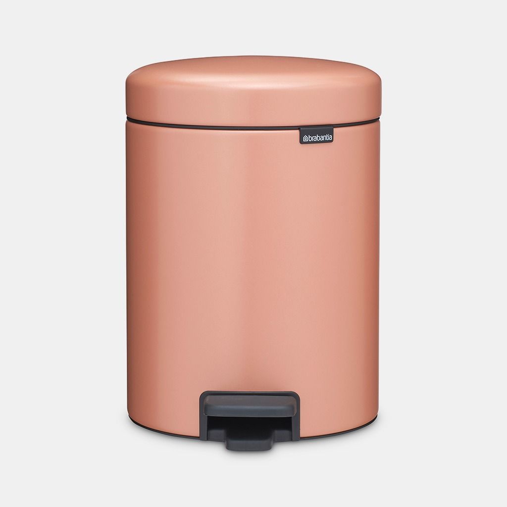 NewIcon Pedaalemmer, 5 liter, kunststof binnenemmer - Warm Copper