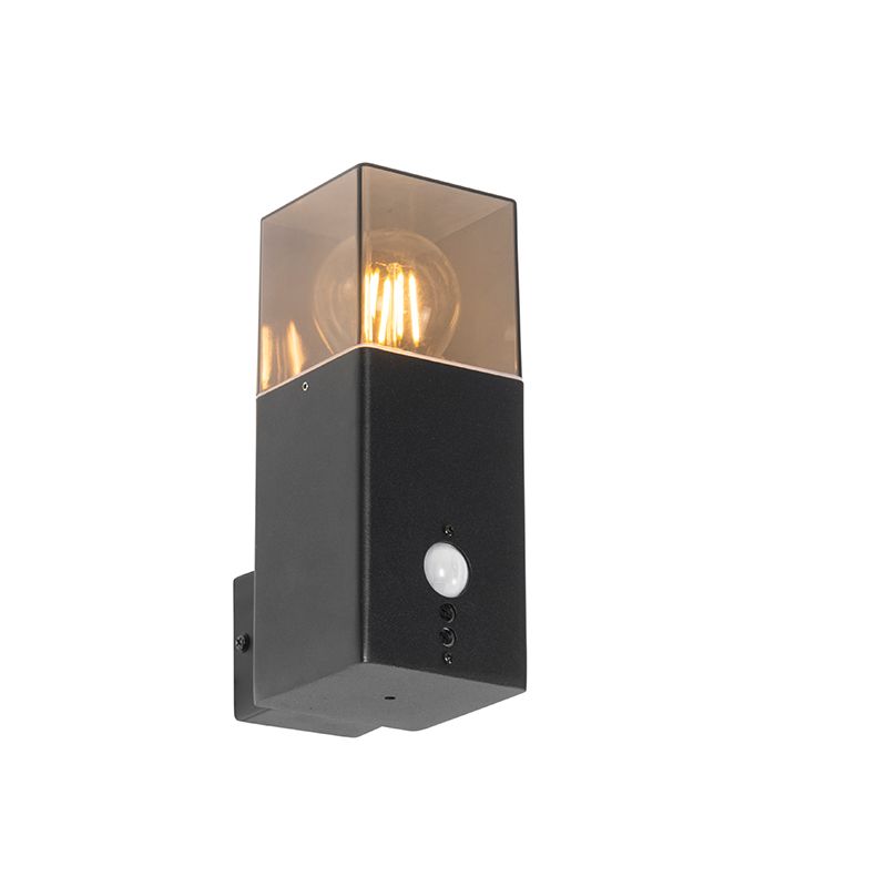 Buiten wandlamp zwart IP44 met bewegingsmelder - Denmark