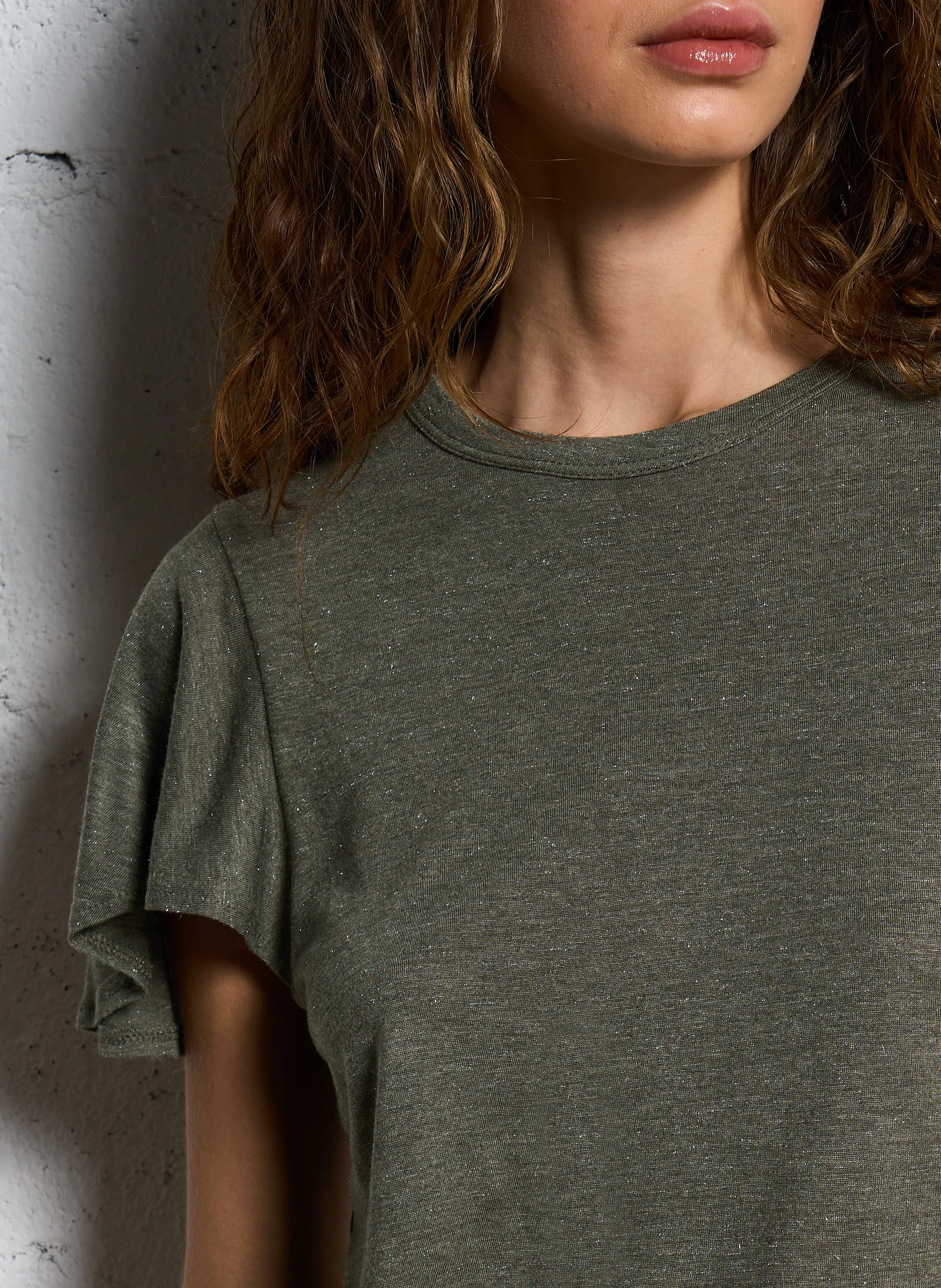 Tee-shirt droit manches courtes| Kaki