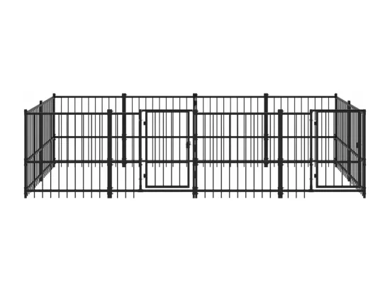 Chenil cage enclos pac noire 388 x 193.5 x 100 cm 02_0041876