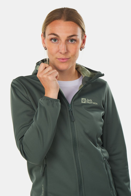 Jack Wolfskin Jack Wolfskin Windhain Hoody Softshell Jas Dames