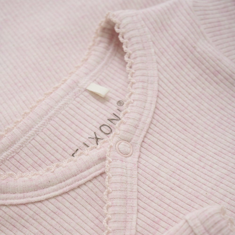 Køb FIXONI Hushed Violet Melange Wrap Body LS Mélange Rib