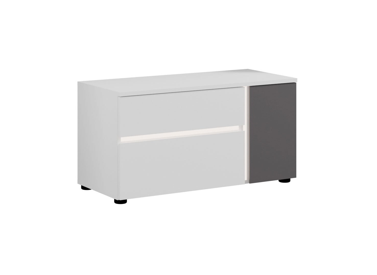 Garderobenbank Kato 85x44x37 cm weiß/anthrazit