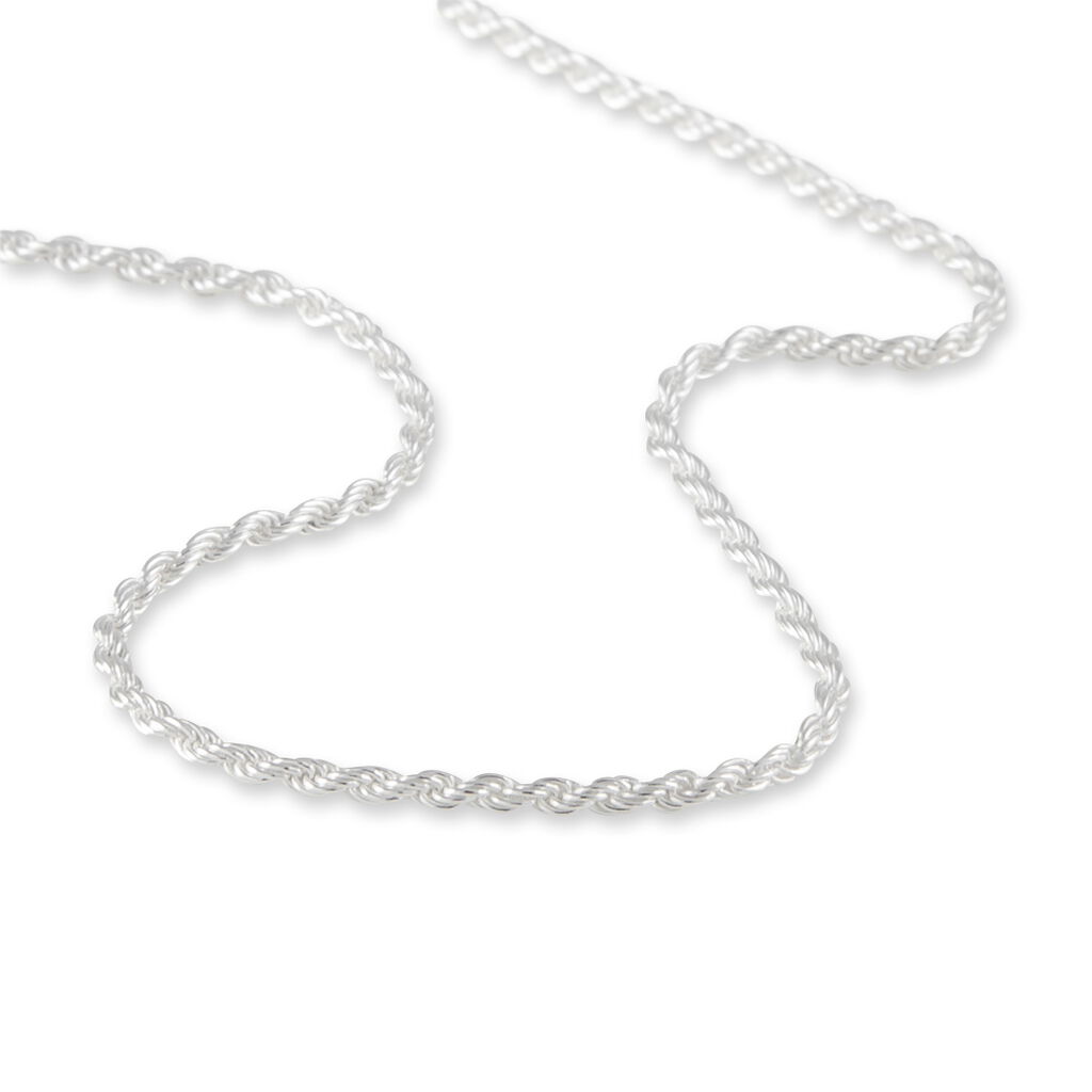Collier Celianeae Maille Corde Argent Blanc