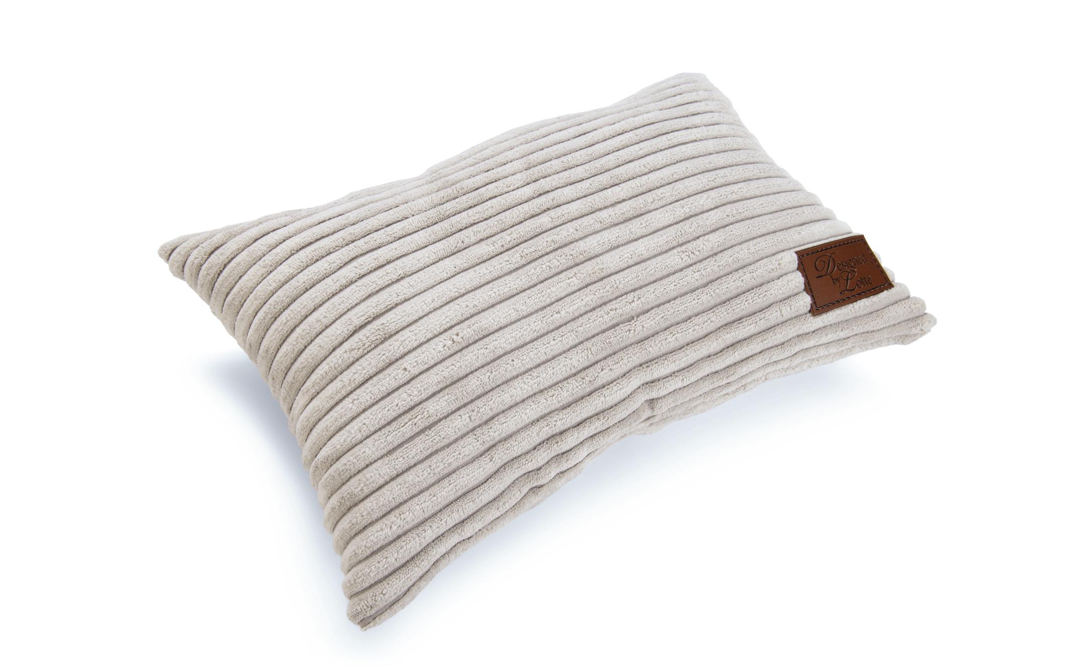 Hunde-Kissen Ribbed Hellgrau 35x23x6cmKuscheliges Hundekissen