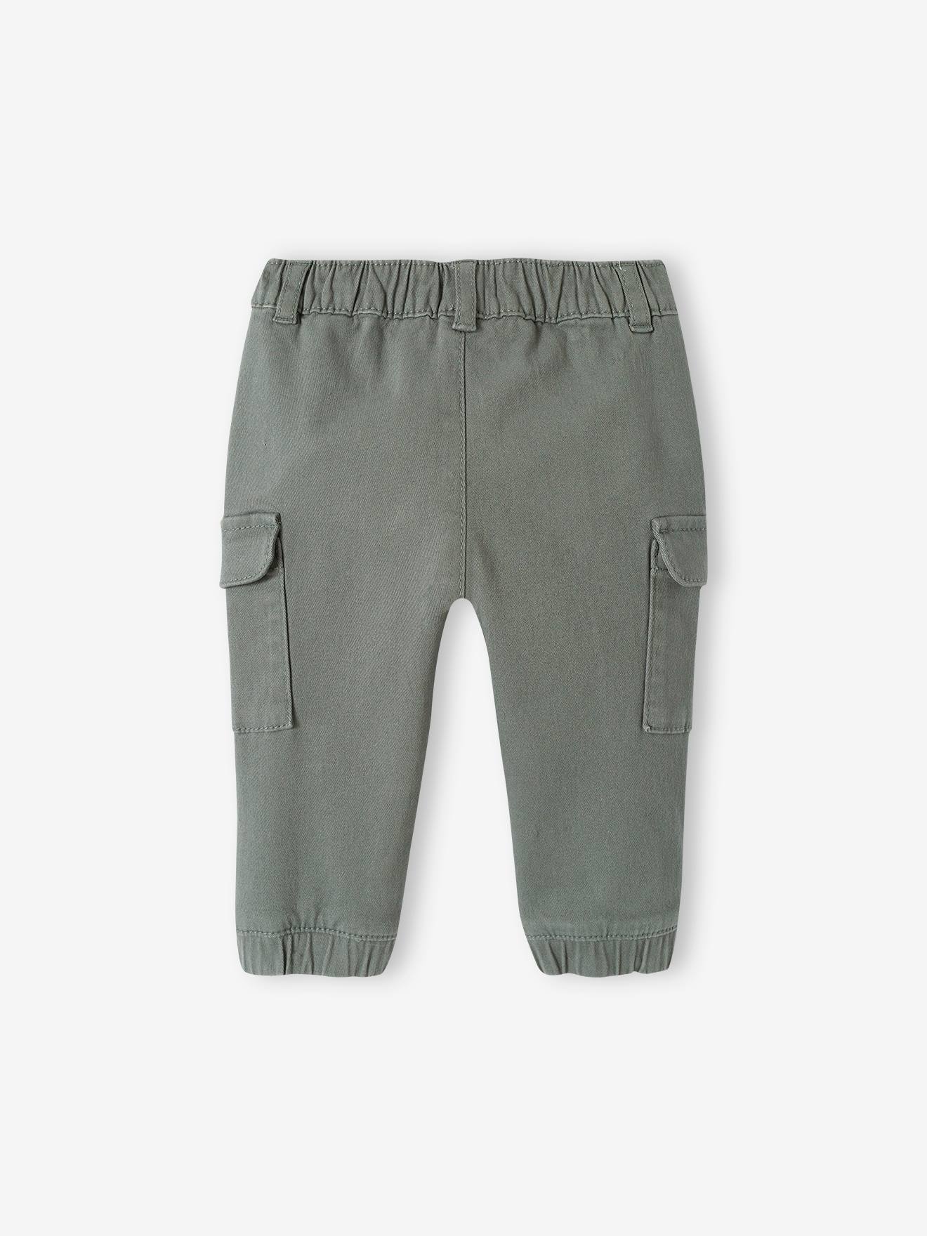 Calça cargo cáqui para bebê