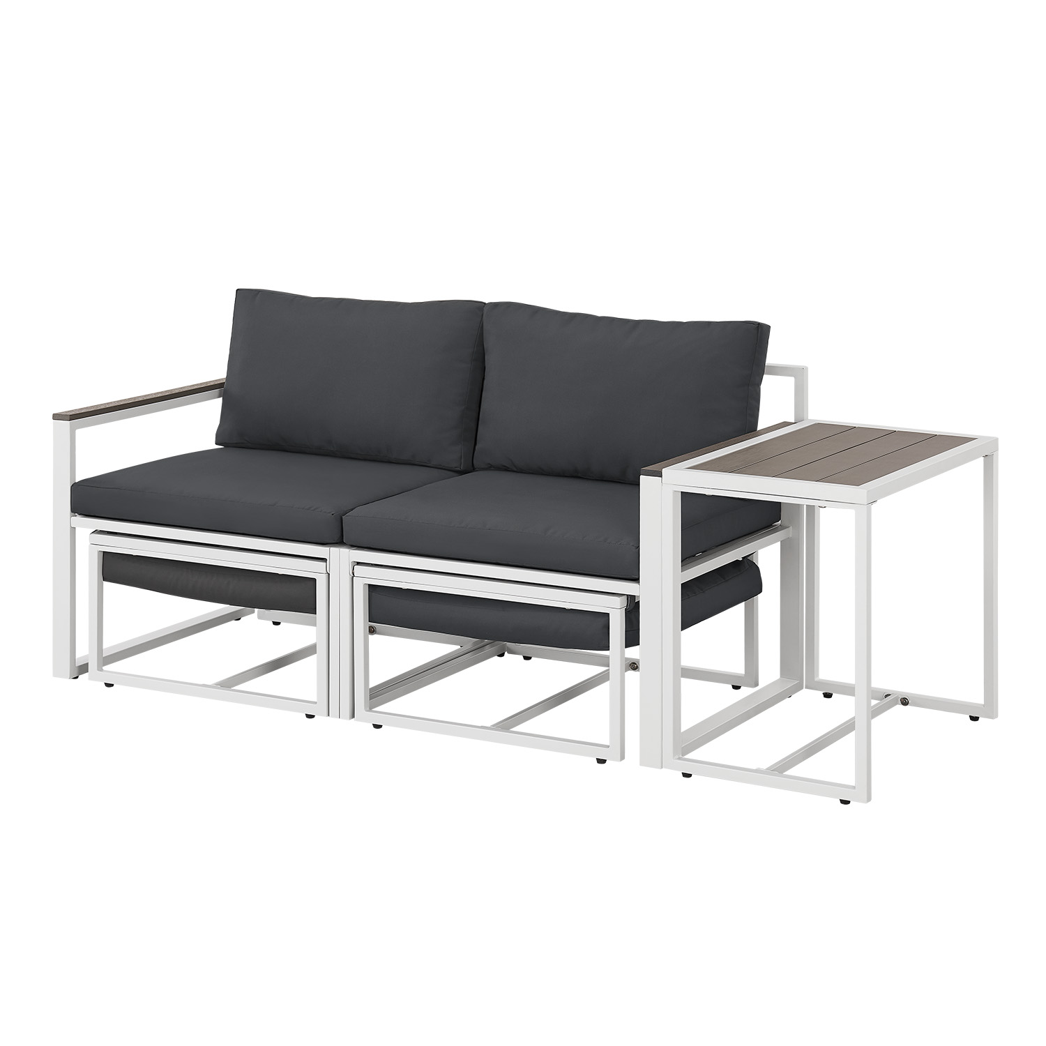 Juskys Bari 5-delige loungeset - Grey