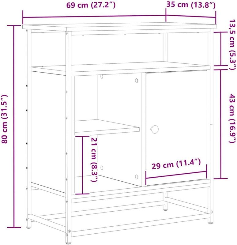 Artisan Eiken Dressoir - Matte Afwerking - Ruime Opslag - Duurzaam
