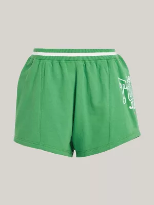 Shorts de moletom universitários com modelagem relaxada
