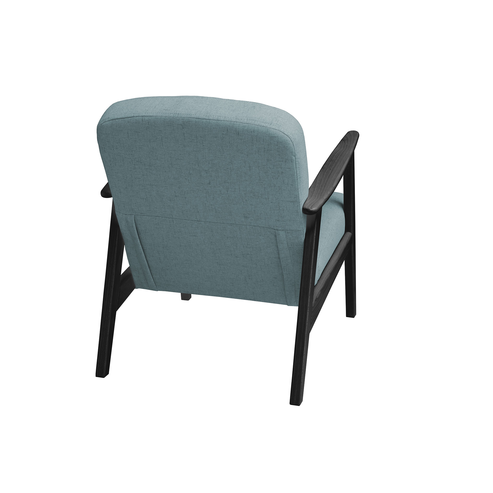 Sessel - aqua - Füße schwarz - 63 cm breit